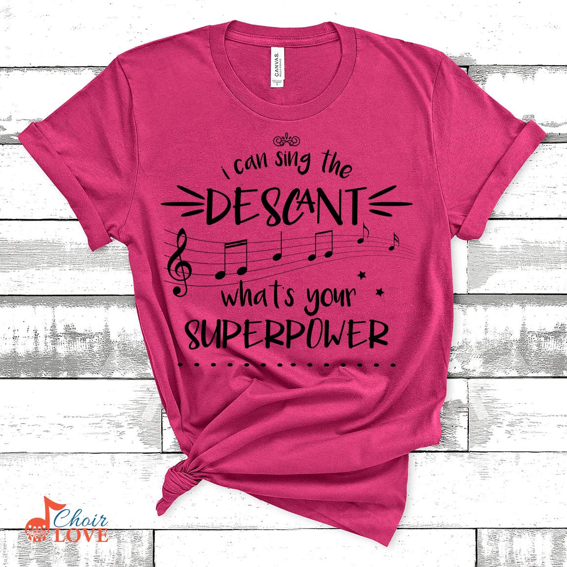 Music Gift, Gifts For Singer, Soloist, Choir, Musical Theatre, I Can Sing The Descant What's Your Superpower Unisex Jersey Short-Sleeve T-Shirt