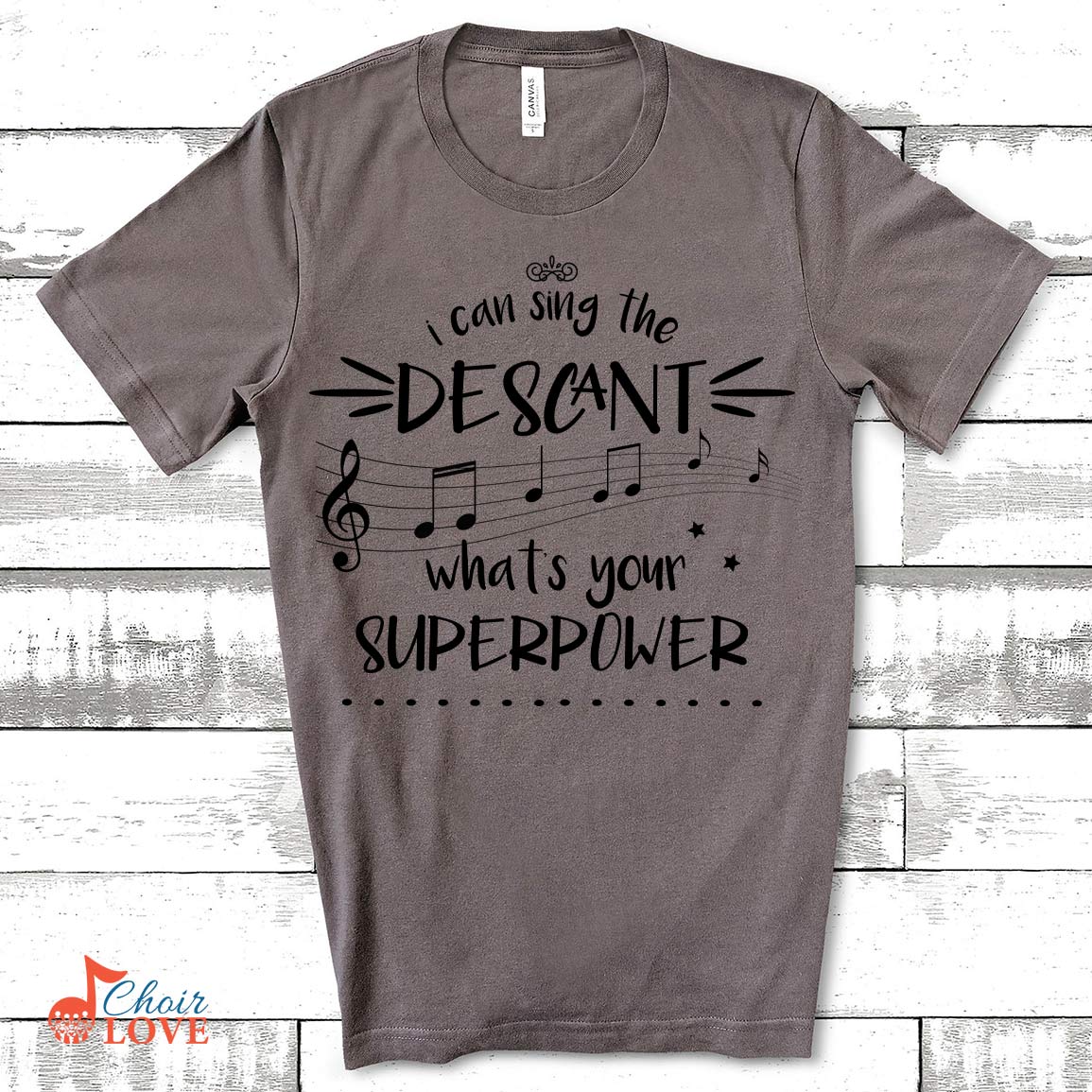 Music Gift, Gifts For Singer, Soloist, Choir, Musical Theatre, I Can Sing The Descant What's Your Superpower Unisex Jersey Short-Sleeve T-Shirt