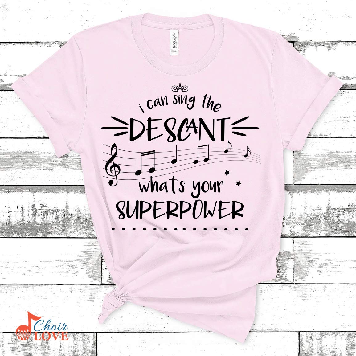 Music Gift, Gifts For Singer, Soloist, Choir, Musical Theatre, I Can Sing The Descant What's Your Superpower Unisex Jersey Short-Sleeve T-Shirt