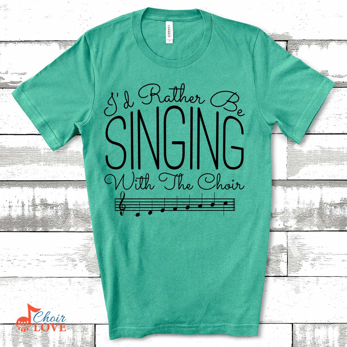 Music Gift, Gifts For Singer, Choir, Vocalist, Musical Theatre, I'd Rather Be Singing With The Choir Unisex Jersey Short-Sleeve T-Shirt