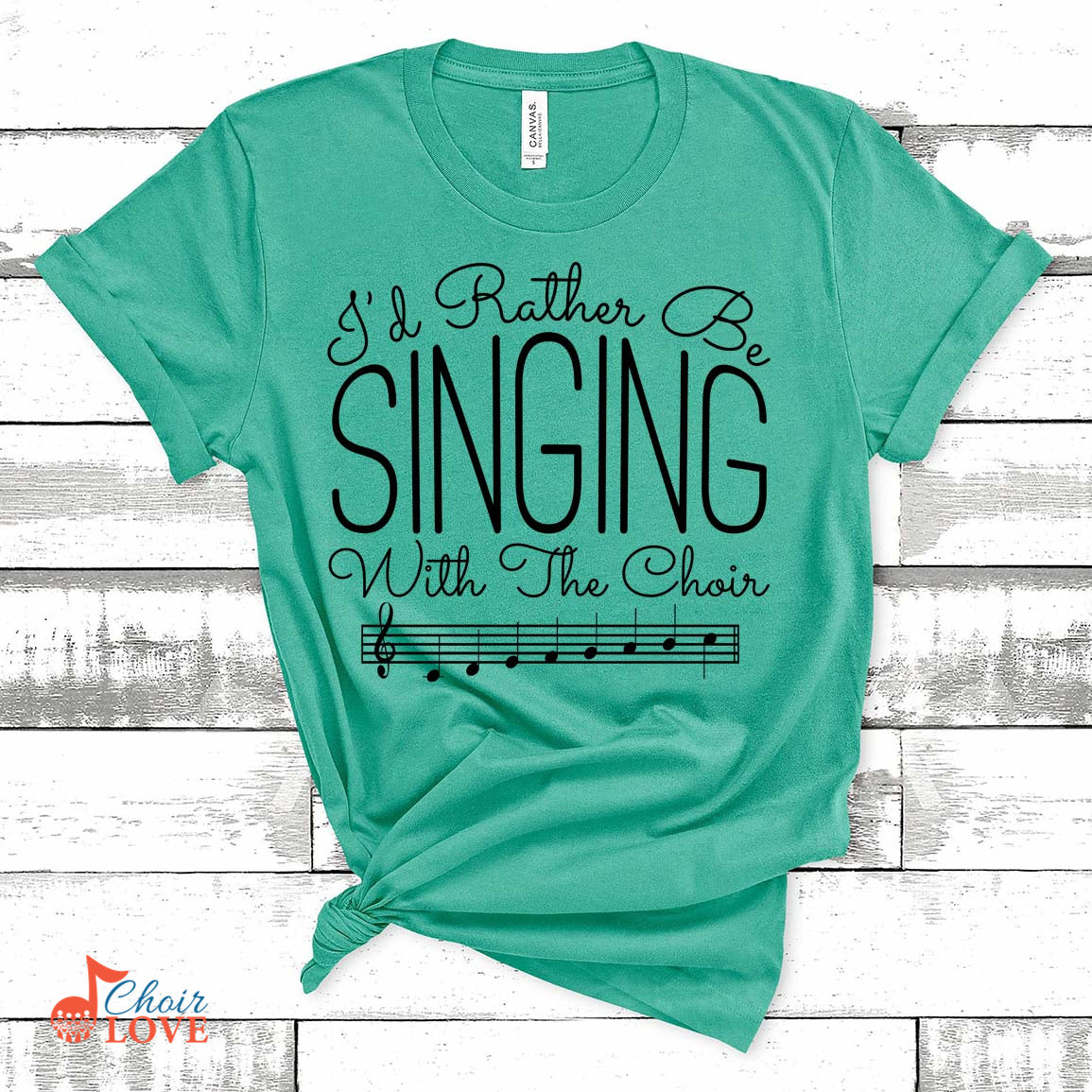 Music Gift, Gifts For Singer, Choir, Vocalist, Musical Theatre, I'd Rather Be Singing With The Choir Unisex Jersey Short-Sleeve T-Shirt