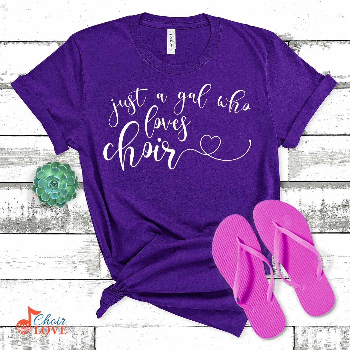 Music Gift, Gifts For Singer, Choir, Vocalist, Soloist, Choral Group, Just A Gal Who Loves Choir Unisex Jersey Short-Sleeve T-Shirt