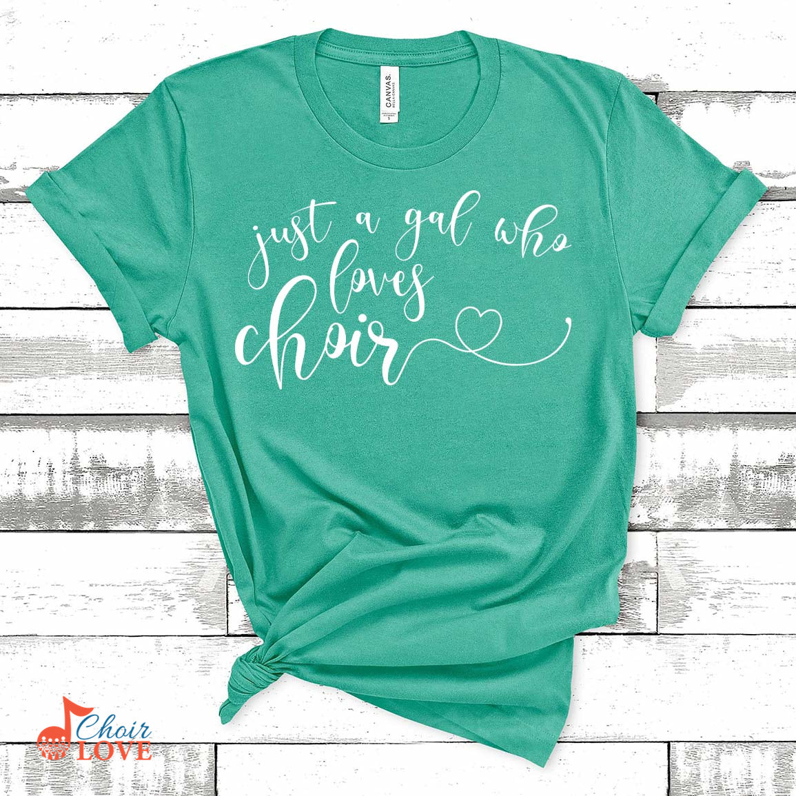 Music Gift, Gifts For Singer, Choir, Vocalist, Soloist, Choral Group, Just A Gal Who Loves Choir Unisex Jersey Short-Sleeve T-Shirt