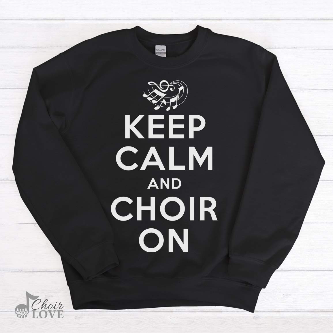 Gift For Singers, Choir Gift, Music Lover Gift, Keep Calm And Choir On Crewneck Pullover Sweatshirt