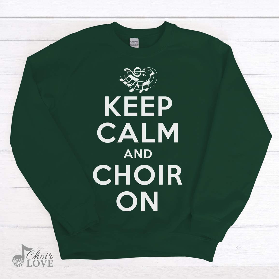 Gift For Singers, Choir Gift, Music Lover Gift, Keep Calm And Choir On Crewneck Pullover Sweatshirt