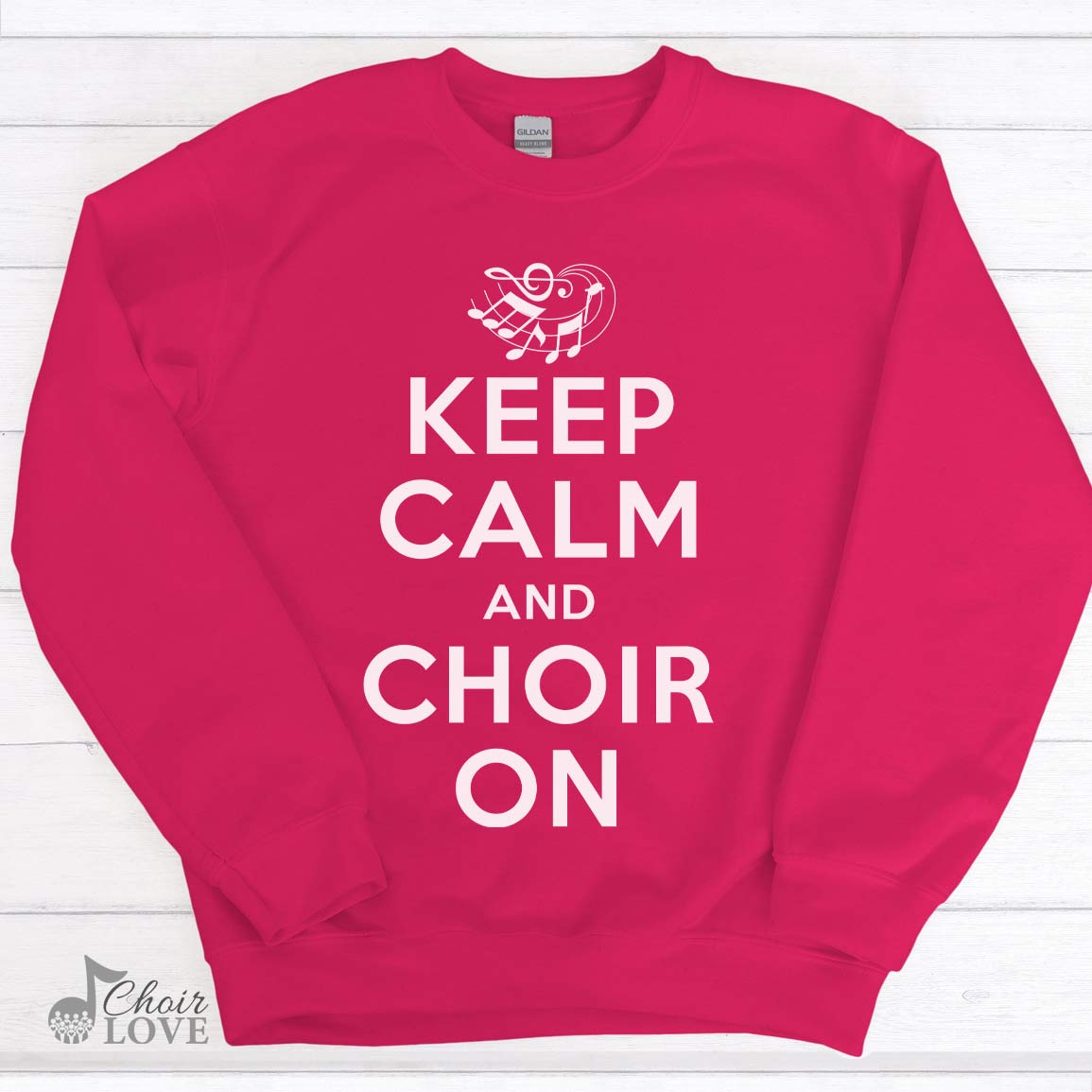 Gift For Singers, Choir Gift, Music Lover Gift, Keep Calm And Choir On Crewneck Pullover Sweatshirt