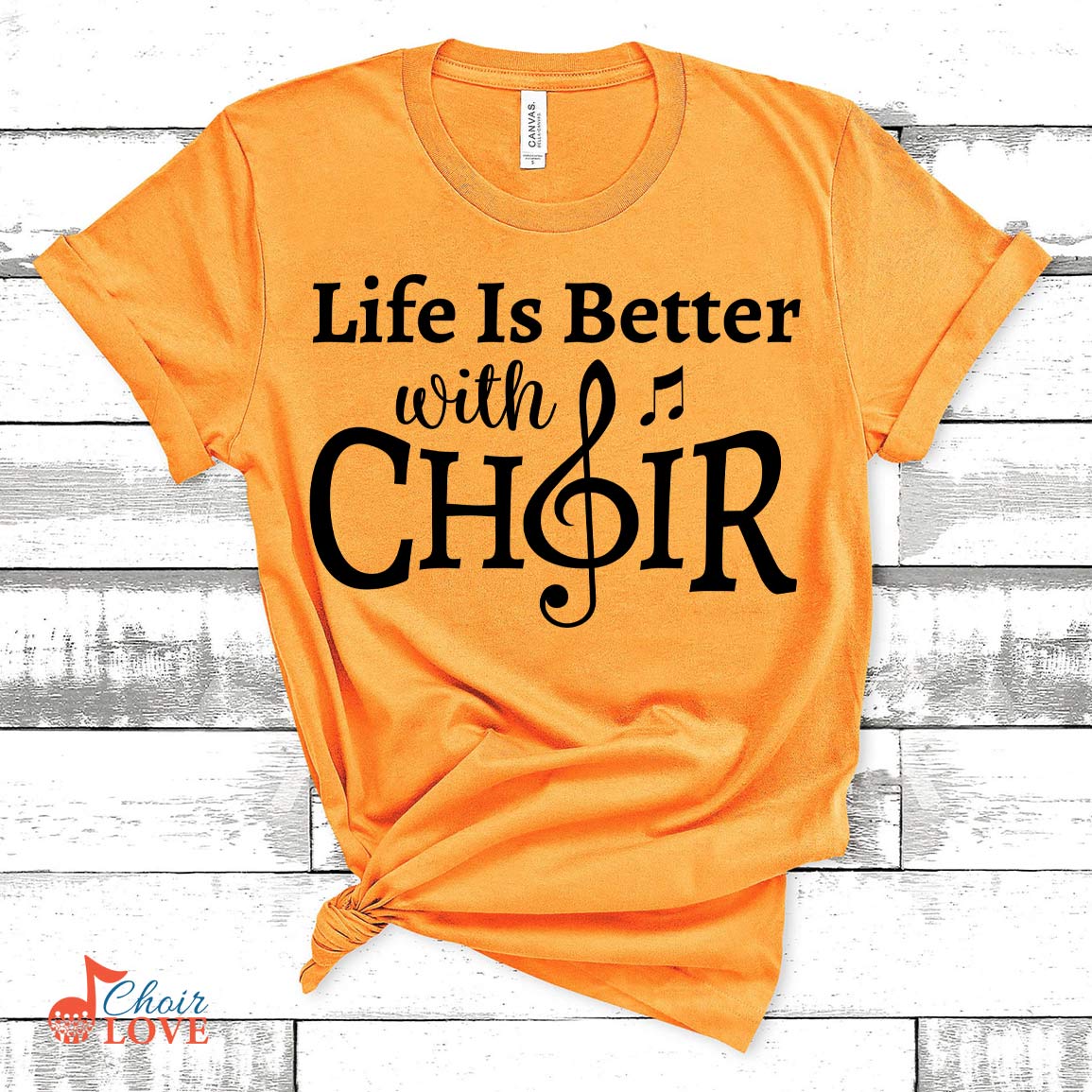 Music Gift, Gifts For Singer, Vocalist, Choir, Musical Theatre, Life Is Better With Choir Unisex Jersey Short-Sleeve T-Shirt