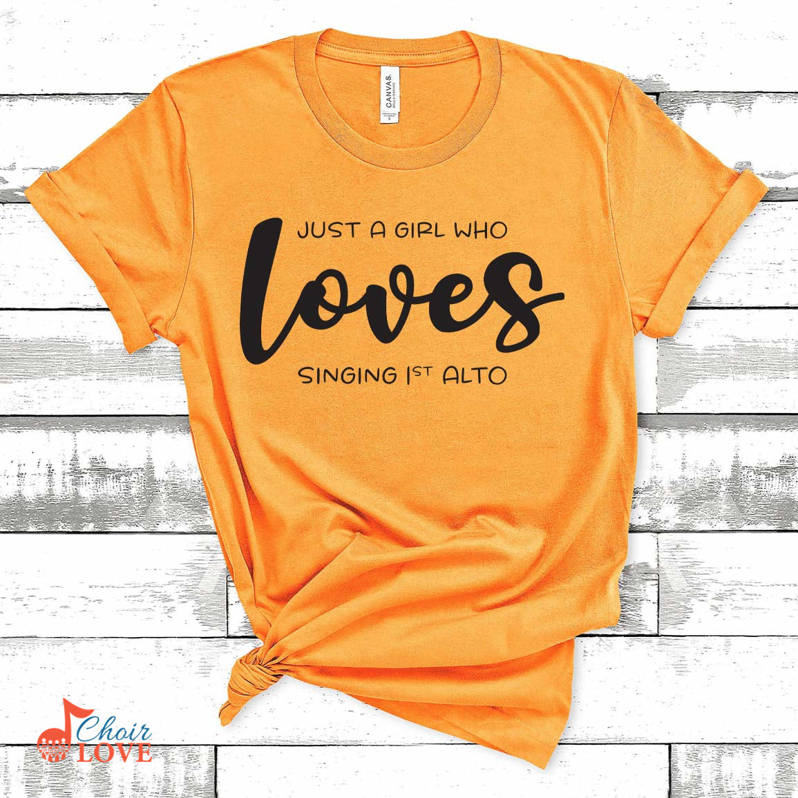 Music Gift, Gifts For Singer, Alto, Vocalist, Chorister, Just A Girl Who Loves Singing 1st Alto Unisex Jersey Short-Sleeve T-Shirt