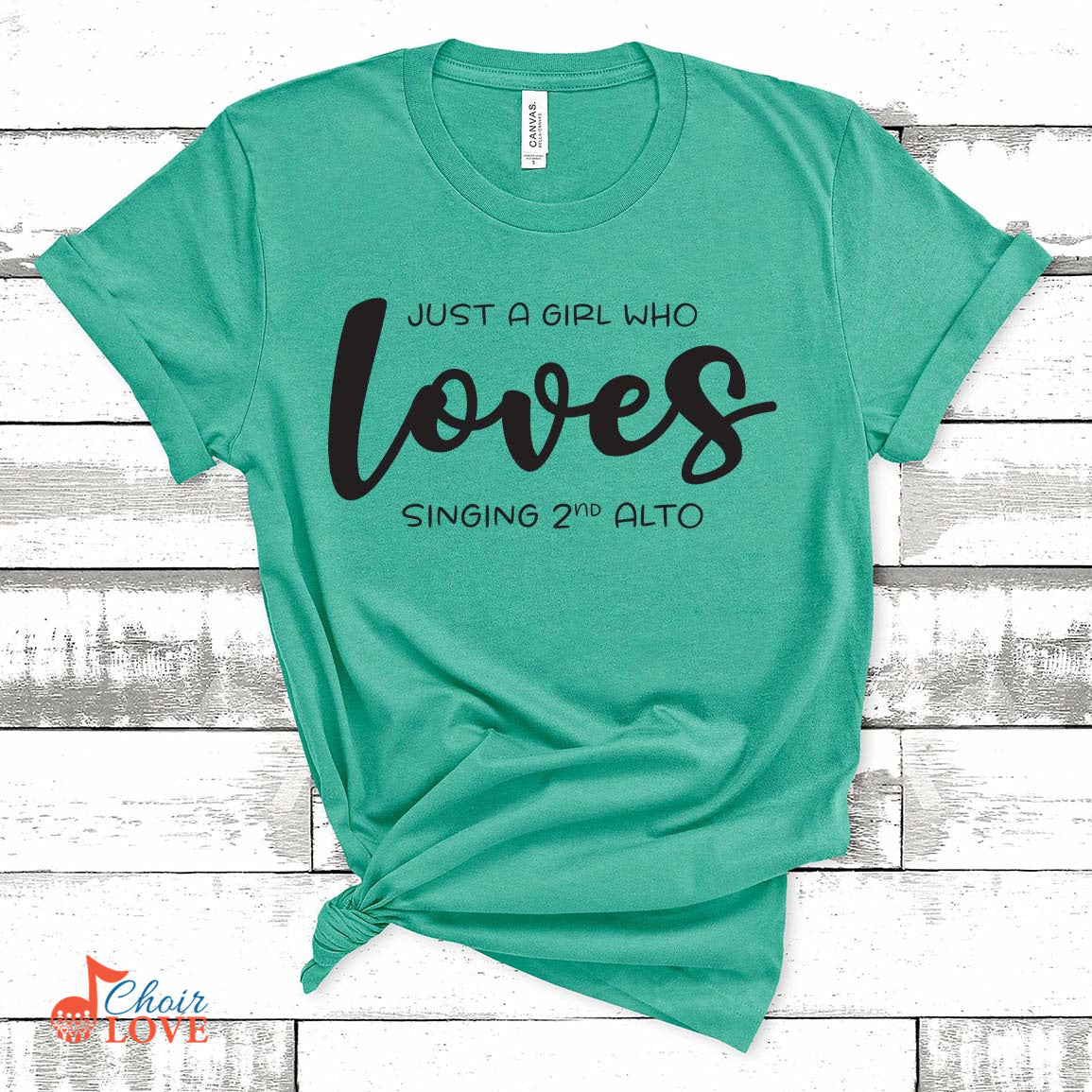 Music Gift, Gifts For Singer, Alto, Choir, Vocalist, Just A Girl Who Loves Singing 2nd Alto Unisex Jersey Short-Sleeve T-Shirt