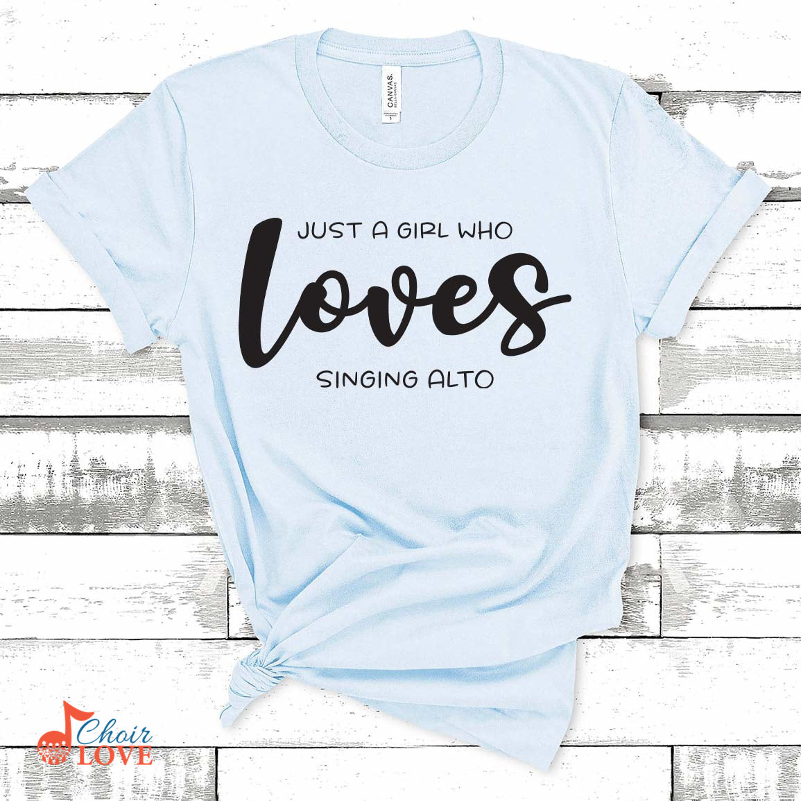 Music Gift, Gifts For Singer, Alto, Choir, Vocalist, Musical Theatre, Just A Girl Who Loves Singing Alto Unisex Jersey Short-Sleeve T-Shirt