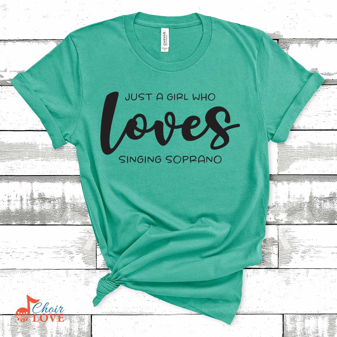 Music Gift, Gifts For Singer, Soprano, Chorister, Musical Theatre, Just A Girl Who Loves Singing Soprano Unisex Jersey Short-Sleeve T-Shirt