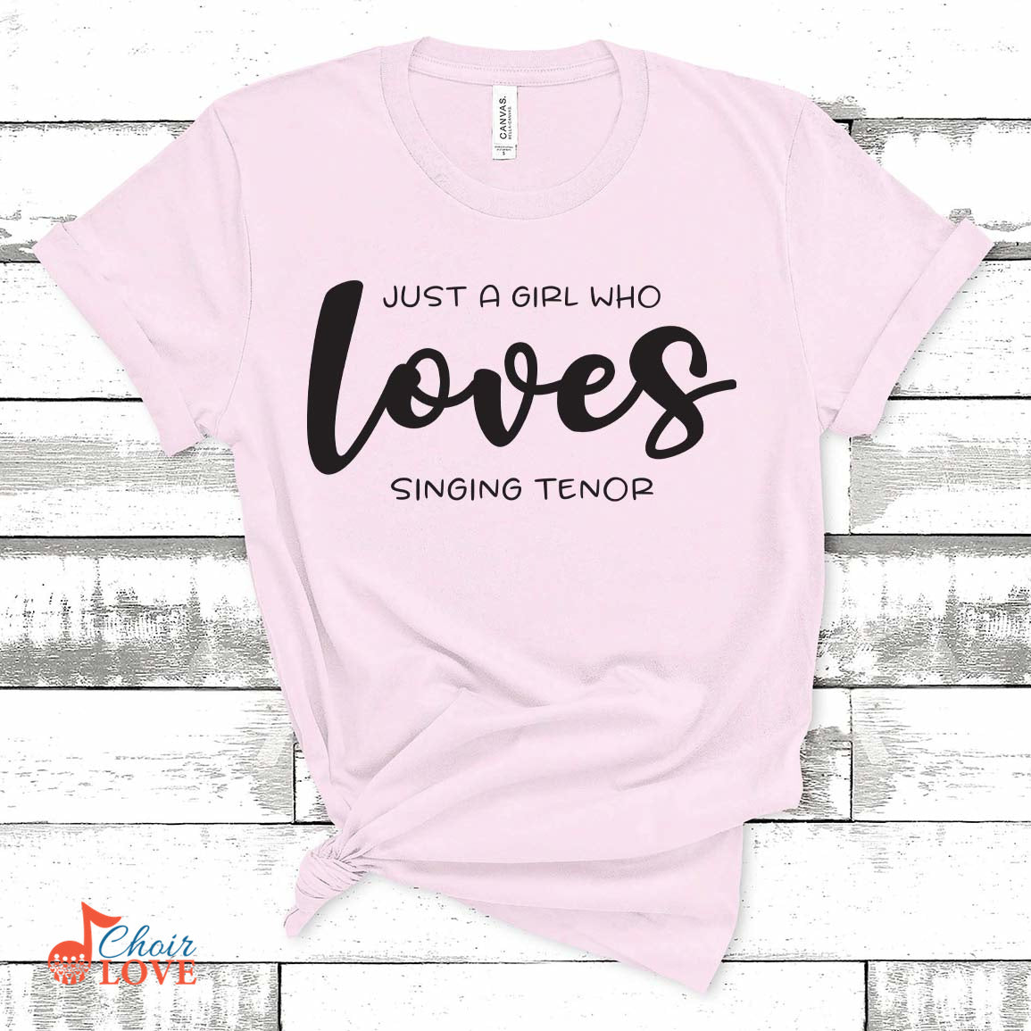 Music Gift, Gifts For Singer, Tenor, Choir, Chorister, Musical Theatre, Just A Girl Who Loves Singing Tenor Unisex Jersey Short-Sleeve T-Shirt