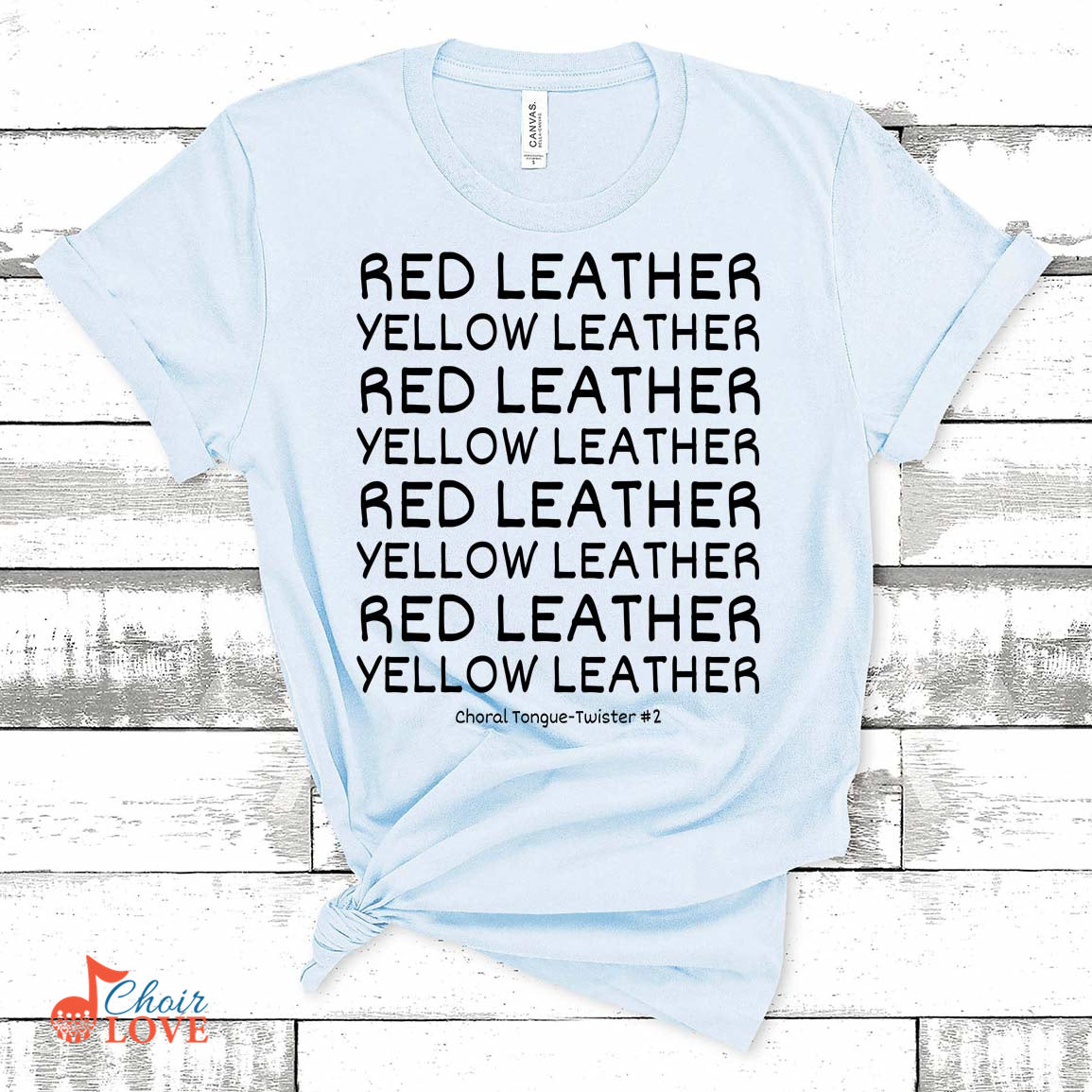 Music Gift, Gifts For Singer, Choir, Musical Theatre, Music Teacher, Red Leather Yellow Leather Unisex Jersey Short-Sleeve T-Shirt