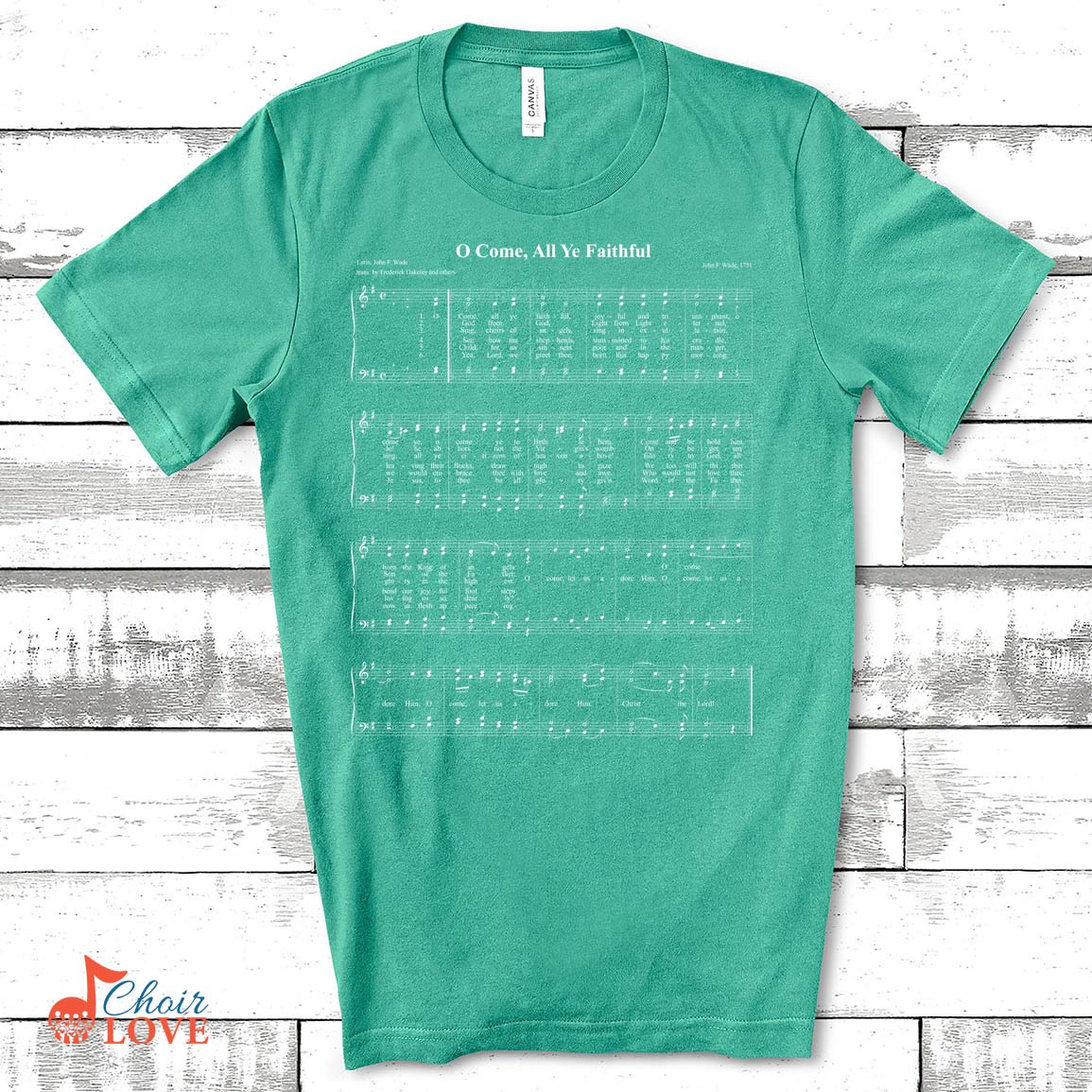 Gifts For Singer, Music Gift, Choir Gift, O Come All Ye Faithful Sing-a-long Unisex Jersey Short-Sleeve T-Shirt