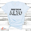 Music Gift, Gifts For Singer, Choir, Altos, Musical Theatre, Vocalist, Proud To Be An Alto Unisex Jersey Short-Sleeve T-Shirt