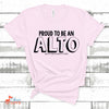 Music Gift, Gifts For Singer, Choir, Altos, Musical Theatre, Vocalist, Proud To Be An Alto Unisex Jersey Short-Sleeve T-Shirt