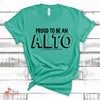 Music Gift, Gifts For Singer, Choir, Altos, Musical Theatre, Vocalist, Proud To Be An Alto Unisex Jersey Short-Sleeve T-Shirt