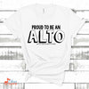 Music Gift, Gifts For Singer, Choir, Altos, Musical Theatre, Vocalist, Proud To Be An Alto Unisex Jersey Short-Sleeve T-Shirt