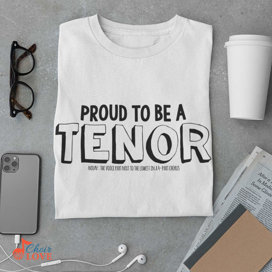 Music Gift, Gifts For Singer, Tenor, Choir, Musical Theatre, Proud To Be A Tenor Unisex Jersey Short-Sleeve T-Shirt