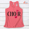 Music Gift, Gifts For Singer, Choir, Choral Group, Musical Theatre, Quarter Note Choir Love Ladies' Flowy Racerback Tank