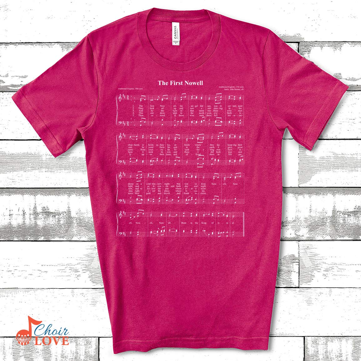 Gifts For Singer, Music Gift, Choir Gift, The First Nowell Sing-a-long Unisex Jersey Short-Sleeve T-Shirt