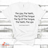 Music Gift, Gifts For Singer, Choir, Musical Theatre, The Tip Of The Tongue The Teeth The Lips Unisex Jersey Short-Sleeve T-Shirt