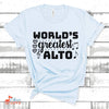 Gifts For Singer, Music Gift, Musical Theatre Gift, World's Greatest Alto Unisex Jersey Short-Sleeve T-Shirt