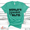 Gifts For Singer, Music Gift, Musical Theatre Gift, World's Greatest Alto Unisex Jersey Short-Sleeve T-Shirt