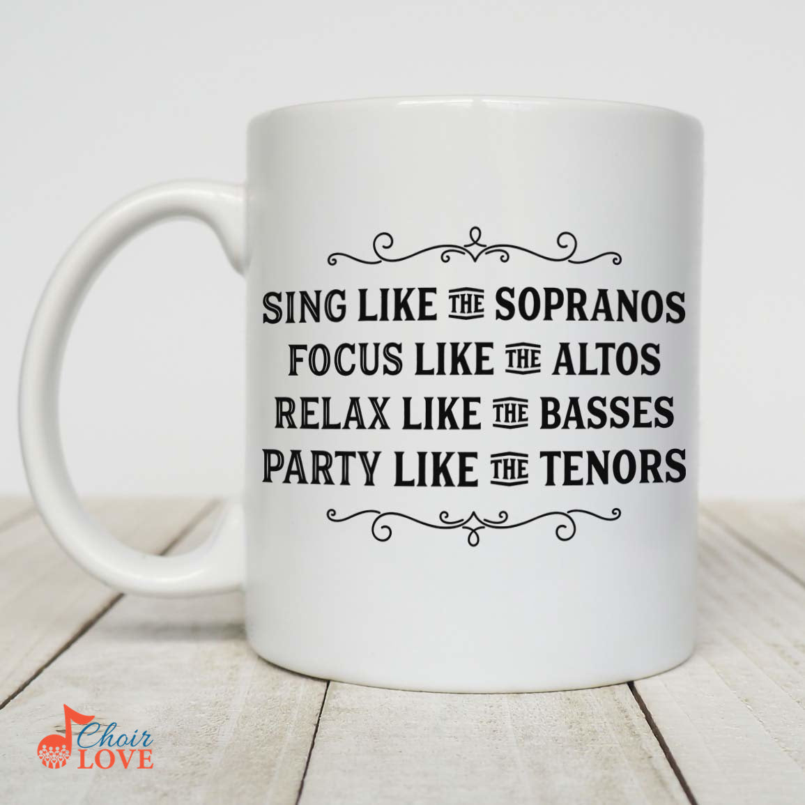 Music Gift, Gifts For Singer, Choir, A Cappella, Musical Theatre, Sing, Focus, Relax And Party Like White Mug