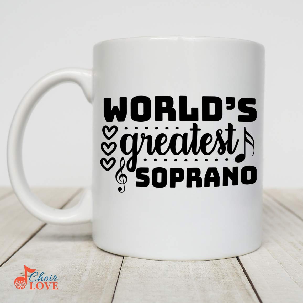 Gifts For Singer, Music Gift, Musical Theatre Gift, World's Greatest Soprano White Mug