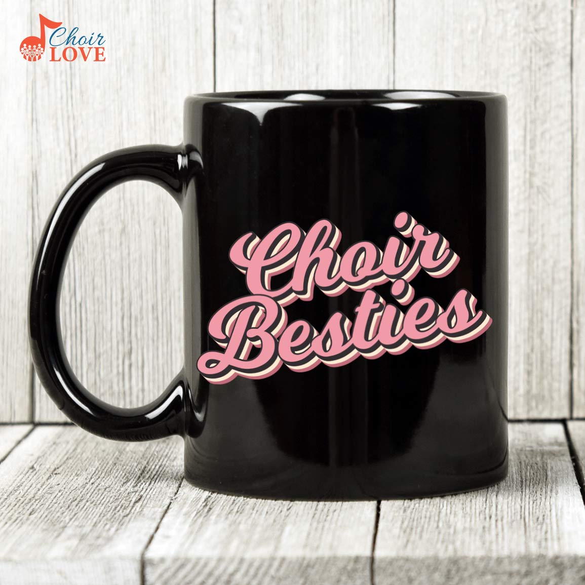 Best Friend Gift, Singers Gift, Gift For Choir, Choir Besties Black Mug