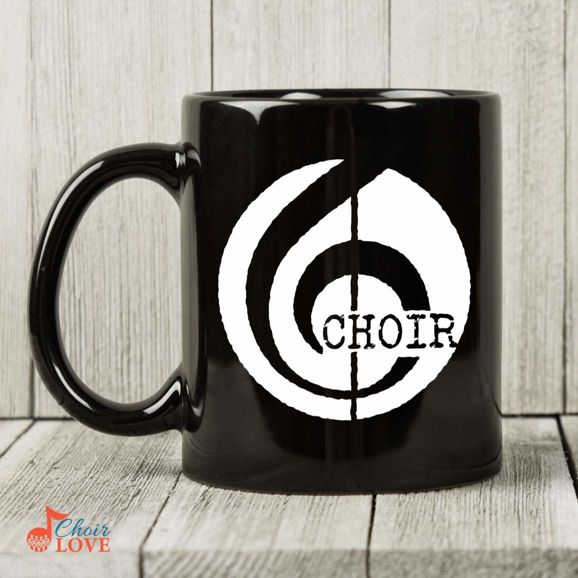 Music Gift, Gifts For Singer, Choir, Music Teacher, Director, Chorale, Choir In The Treble Clef Black Mug