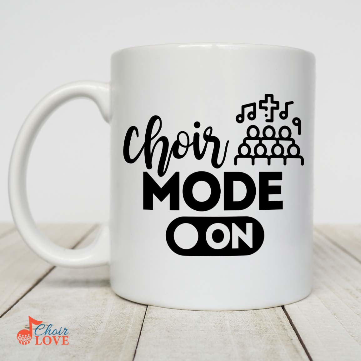 Music Gift, Gifts For Singer, Choir, Chorus, Choral Group, Ensemble, Musical Theatre, Music Mug, Choir Mode On White Mug