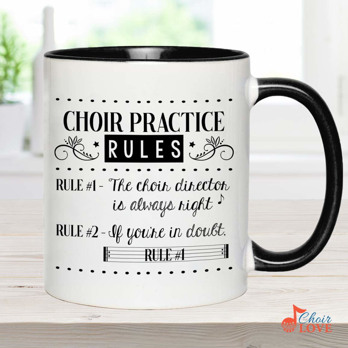 Music Gift, Gifts For Singer, Choir, Musical Theatre, Music Mug, Choir Practice Rules Colorful Accent Mug