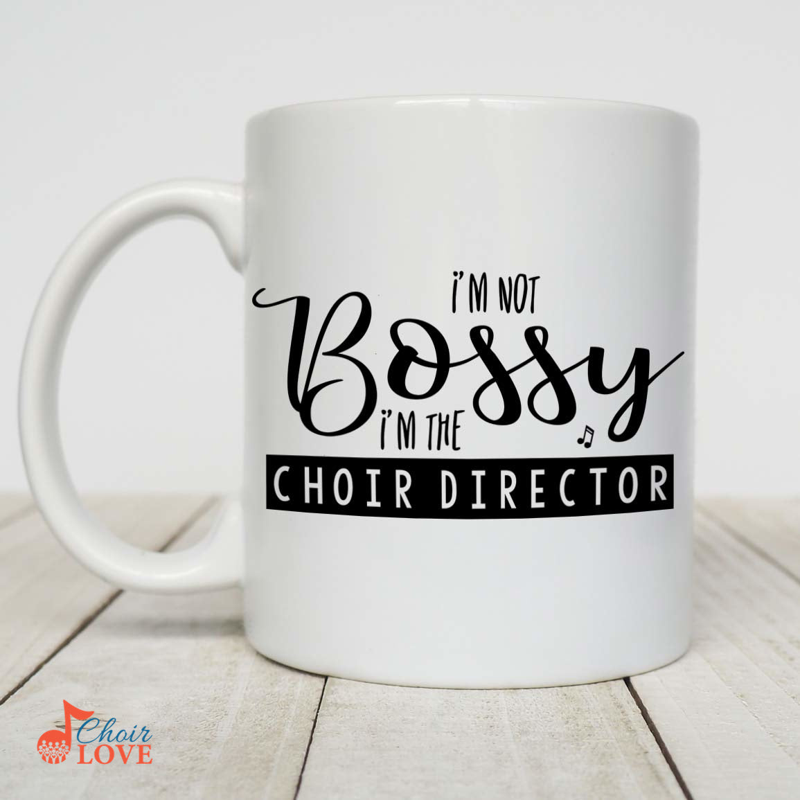 Music Gift, Gifts For Singer, Choir, Choir Director, Music Leader, I'm Not Bossy I'm The Choir Director White Mug