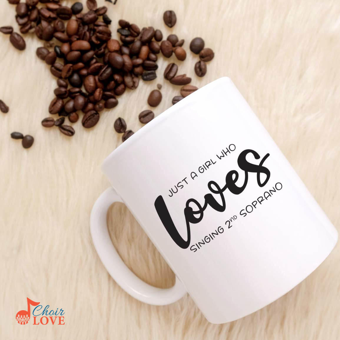 Music Gift, Gifts For Singer, Soprano, Choir, Musical Theatre, Just A Girl Who Loves Singing Soprano 2 White Mug