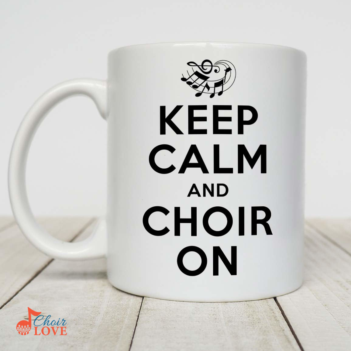 Music Gift, Gifts For Choir Director, Singer, Vocalist, Choir, Musical Theatre, Keep Calm And Choir On White Mug