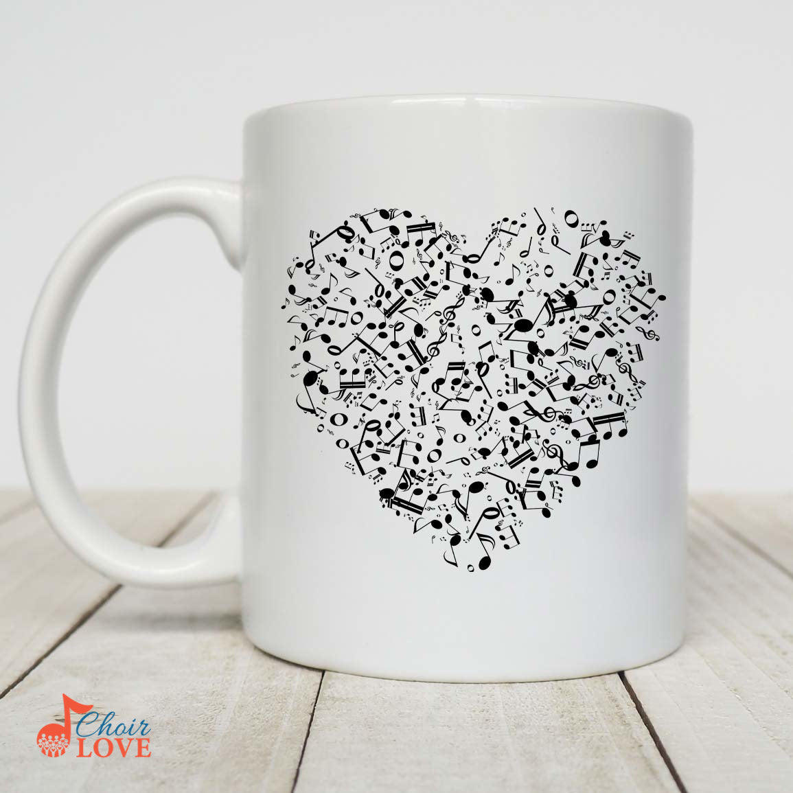 Music Gift, Gifts For Singer, Choir, Vocalist, Soloist, Opera, Musical Theatre, The Music In My Heart White Mug