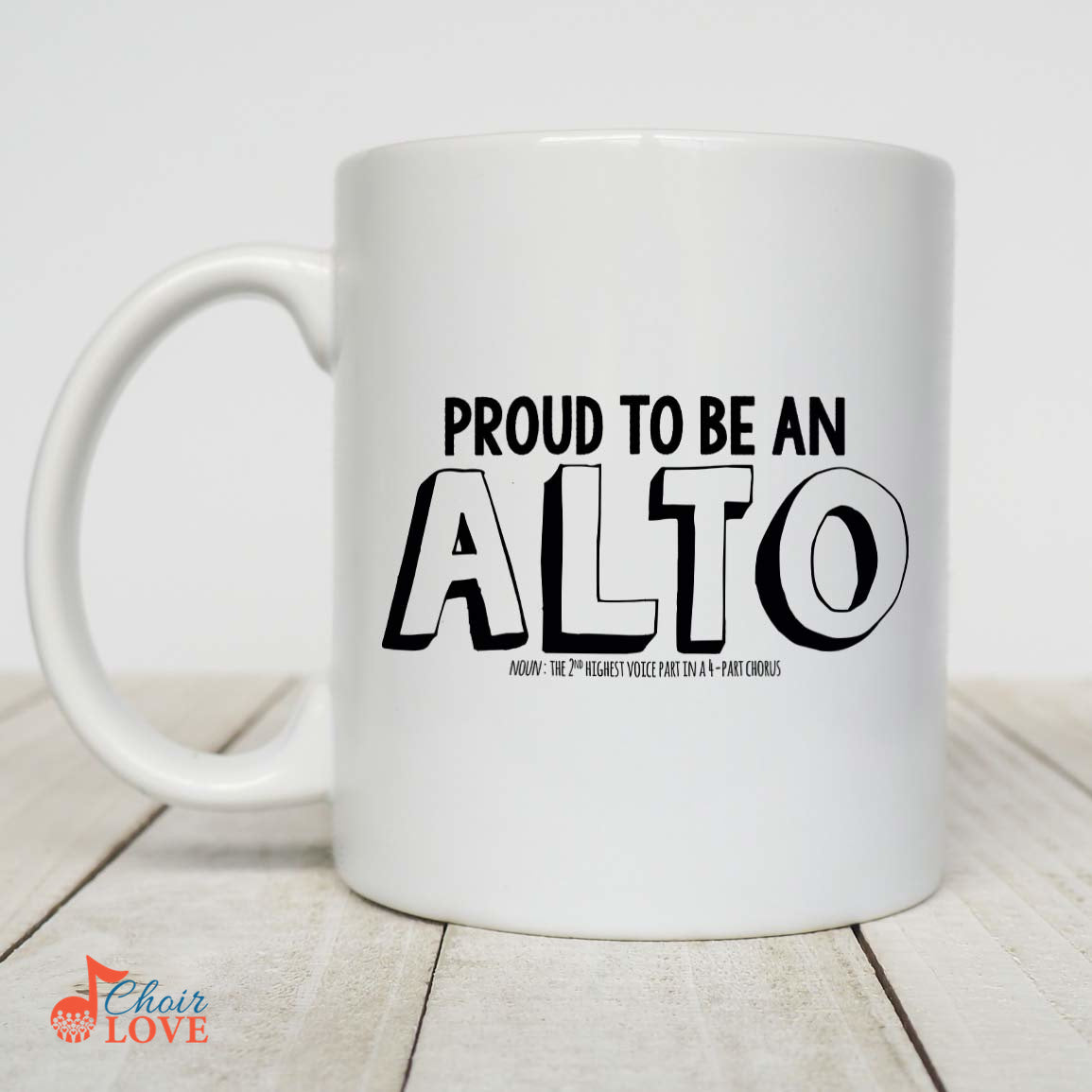 Music Gift, Gifts For Singer, Choir, Alto Singing, Vocalist, Musical Theatre, Proud To Be An Alto White Mug