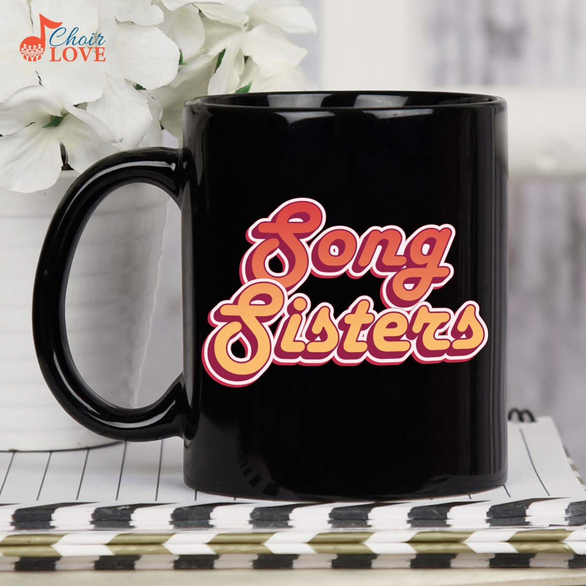 Gift For Singers, Gift For Musician, Soul Sister Gift, Song Sisters Black Mug