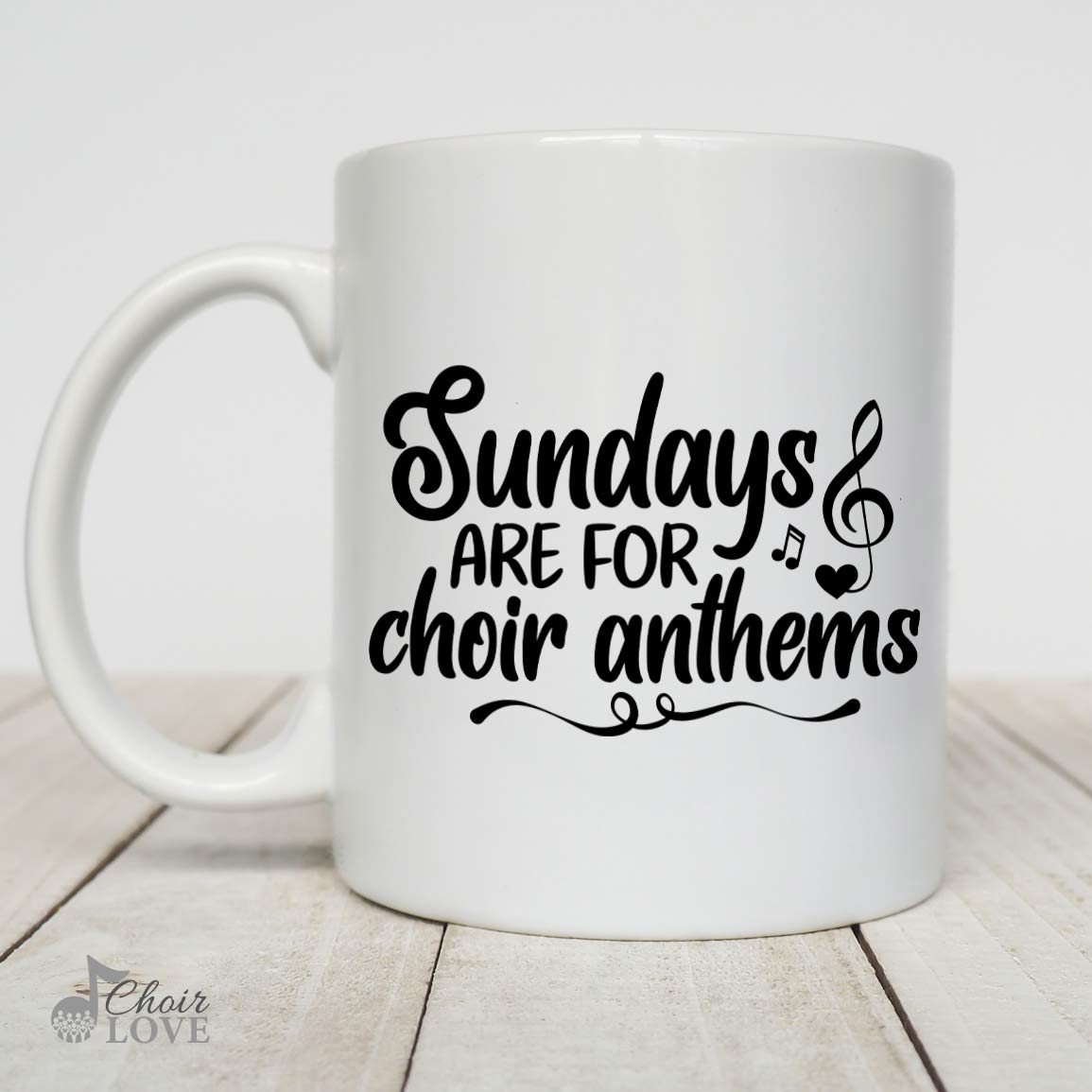 Music Gift, Choir Director Gift, Pianist Gift, Sundays Are For Choir Anthems White Mug