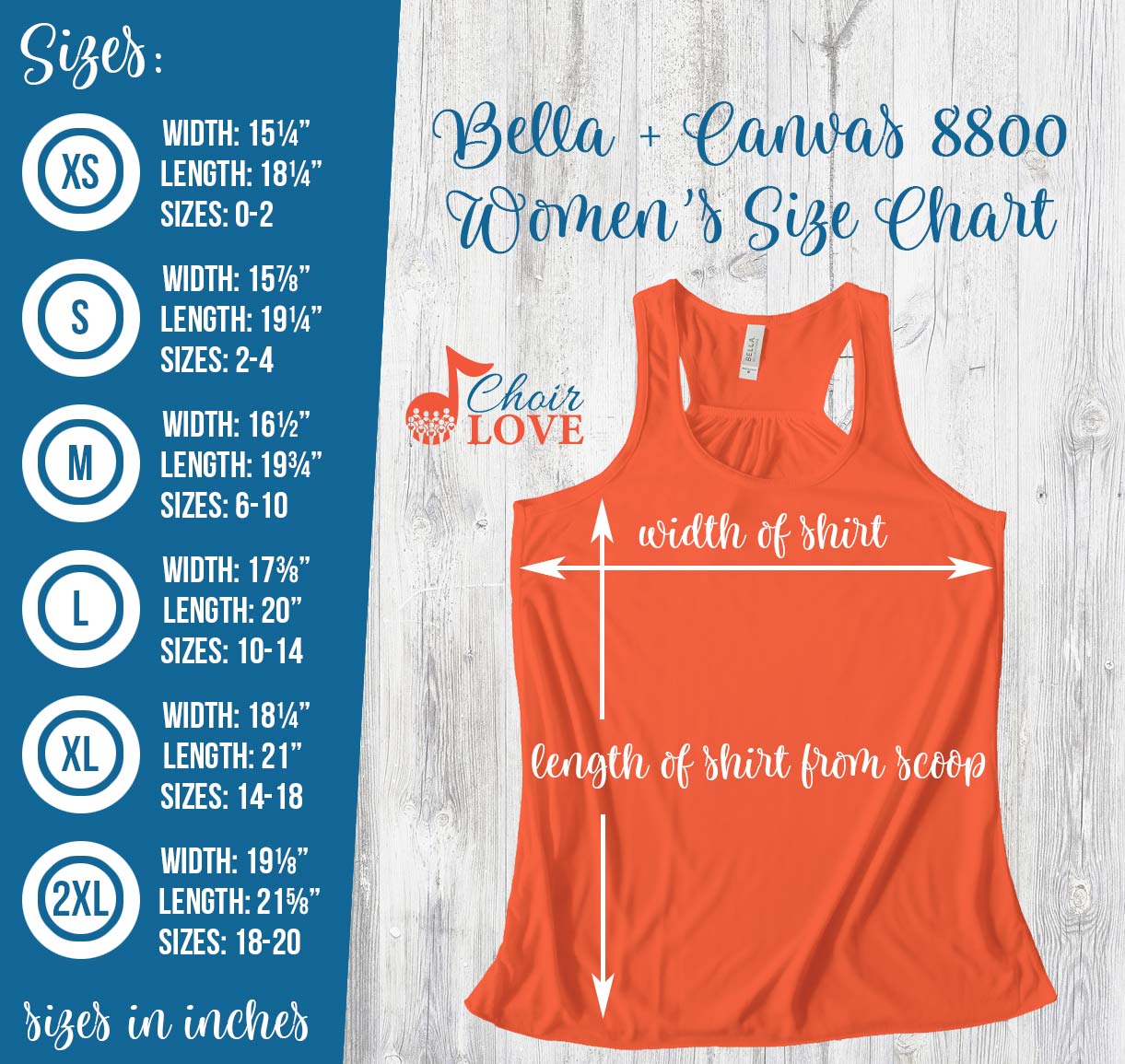 Music Gift, Gifts For Singer, Choir, Choir Director, Music Teacher, Powered By Coffee & Choir Ladies' Flowy Racerback Tank